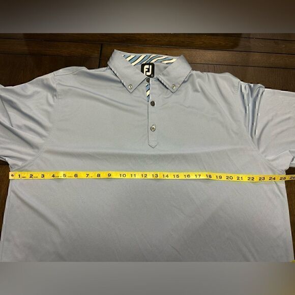FootJoy Mens XL Light Blue Short Sleeve Polo - Picture 6 of 7